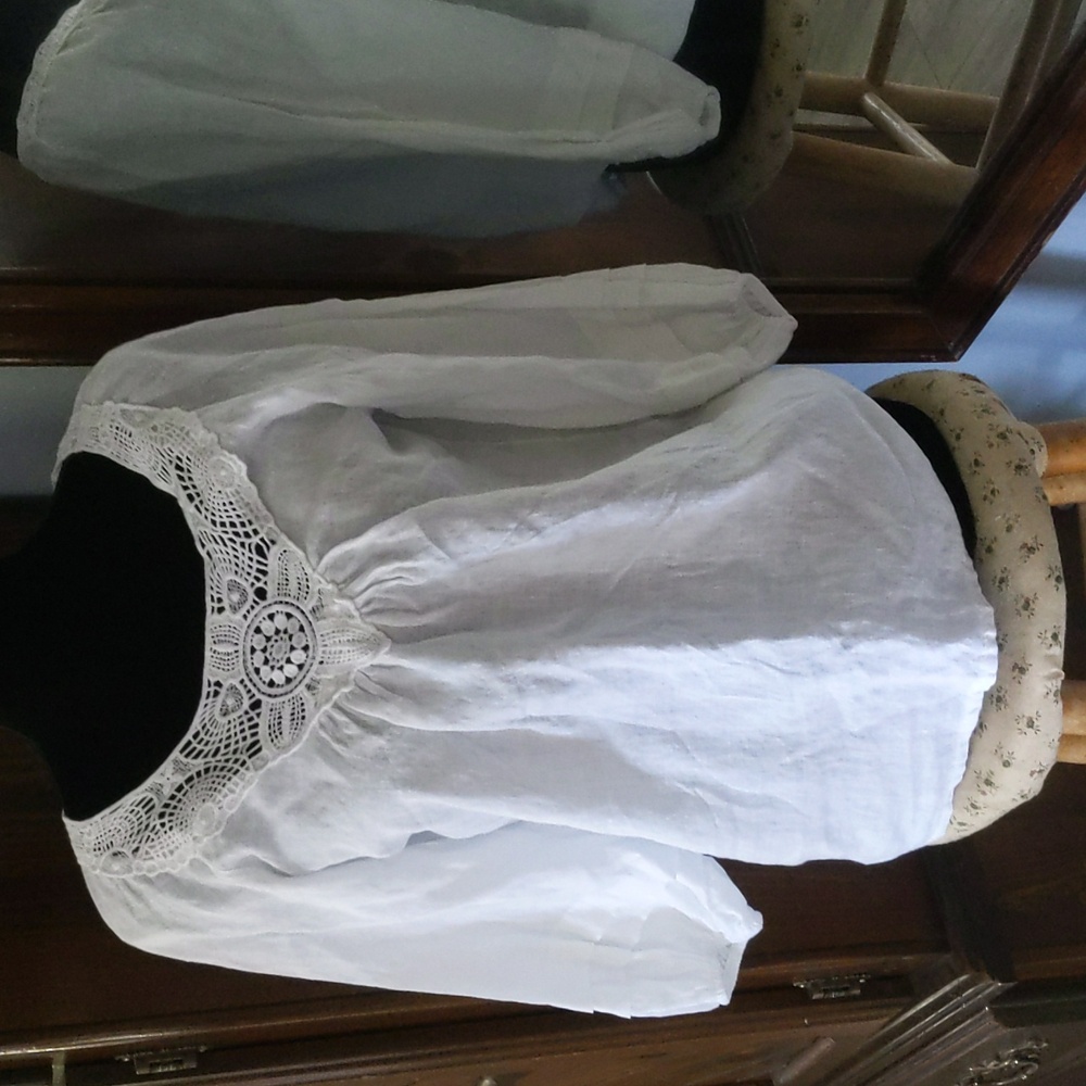 White Linen Blouse